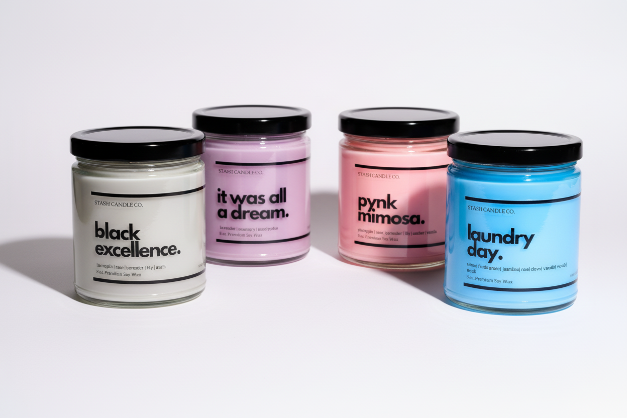 Bundle Candles - Black Excellence, It Was All a DREAM, Pynk Mimosa, and Laundry Day