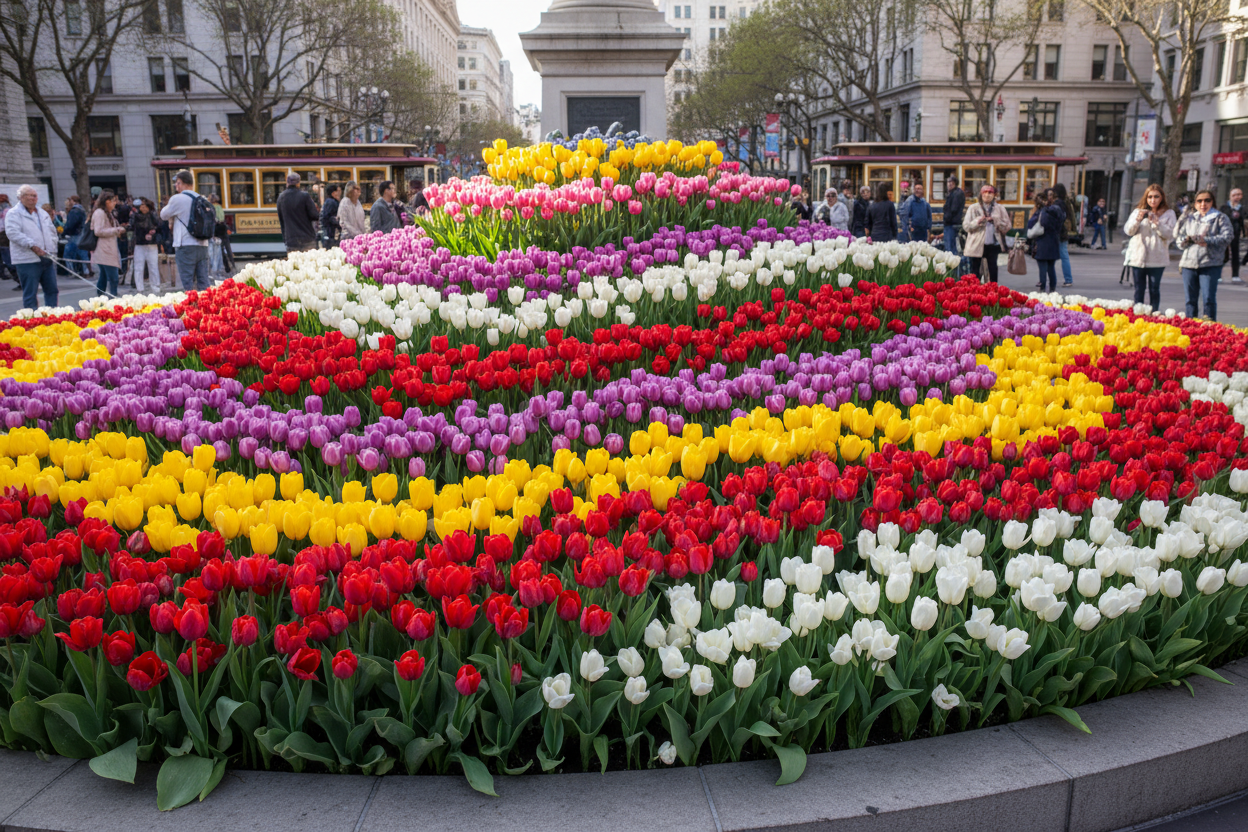 San Francisco Union Square Tulip Day