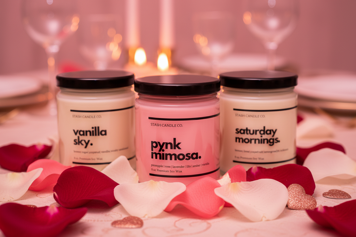 Valentine's Day Candles - Vanilla Sky, Saturday Mornings, and Pynk Mimosa